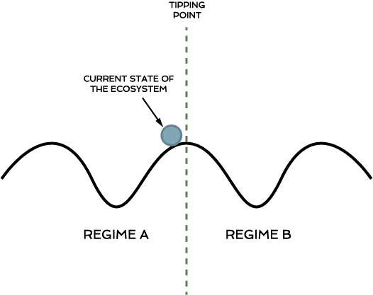 Map showing different areas and the materials within them