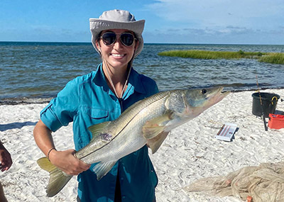 Senior Megan Merryman with a snook