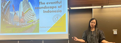 Dr. Christina Mediastika gives a presentation on "The Eventful Soundscape of Indonesia."