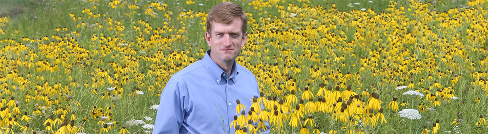 Jeff dukes in a flower field