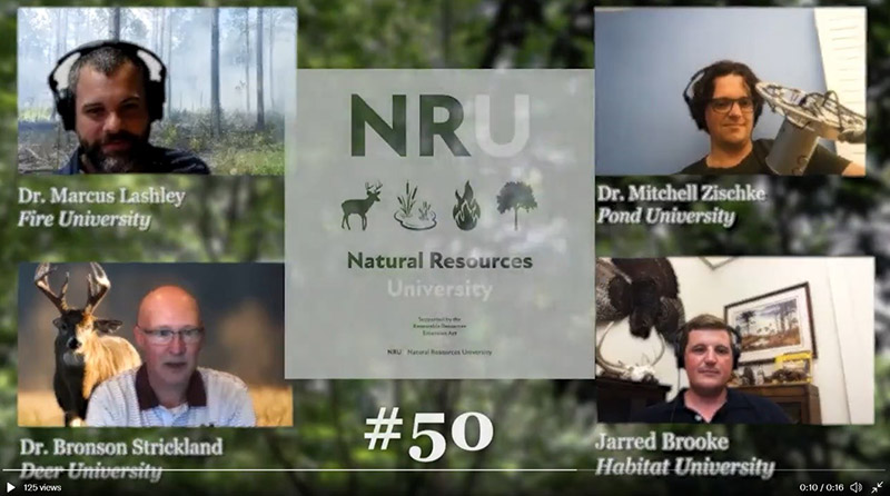 Members of the four original NRU podcasts gathered for the 50th episode of the Natural Resources University