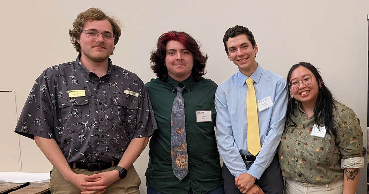 2026 Outstanding Students: Liam Doski, Max Clark, George Emerson and Tam Tran