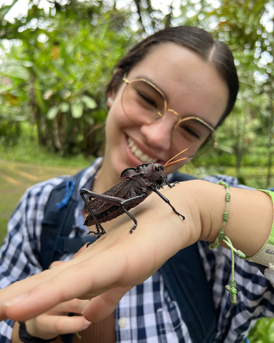 Arlene Polar Piniero with a horse grasshopper