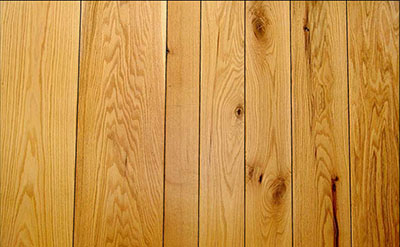 Wood panels from red oak lumber