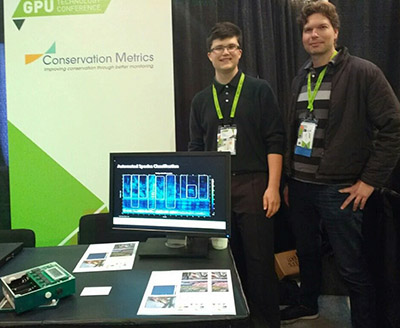 David Savage and colleague David Klein present for Conservation Metrics Inc. At the 2016 Nvidia developers conference