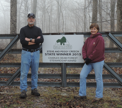 Steve Creech-with his wife Peggy honored with the Deam award