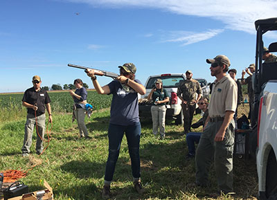 Stoelting oversees action on a shooting range