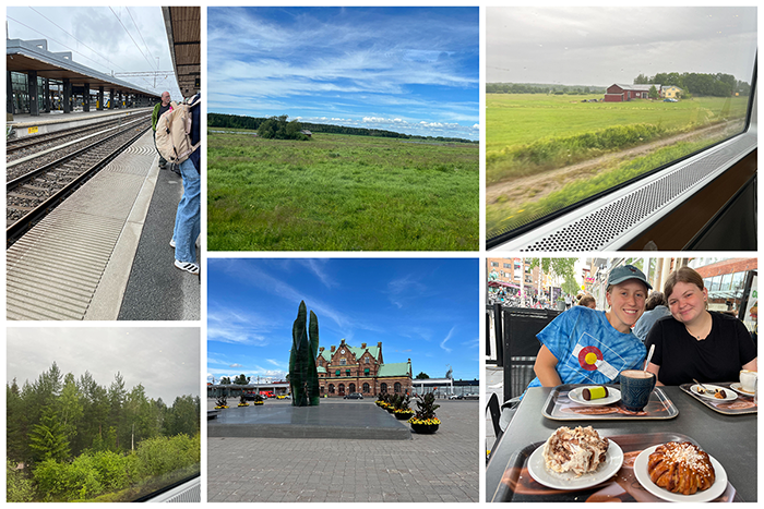Photos from Day 5 of the Sweden study abroad trip  taken from the train ride from Uppsala to Umeå. 