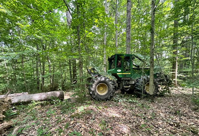 Andrew Tucker and his fellow forestry interns learned how to safely operate heavy equipment this summer