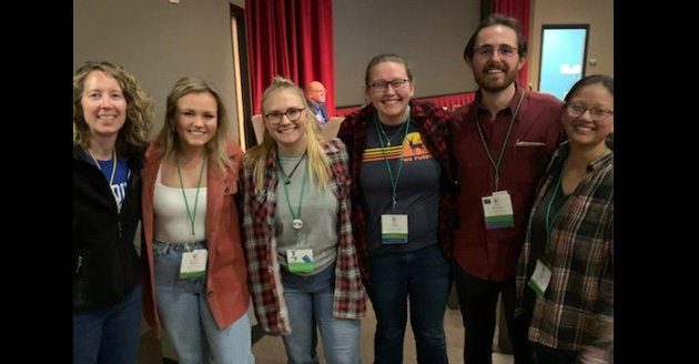 The Purdue Quiz Bowl Team: Alex Dudley, Evan Kinnevan, Anne Talbot, Ashlanna Murray and Lauren Wetterau participating in the event at the TWS Conference in Spokane in November. 