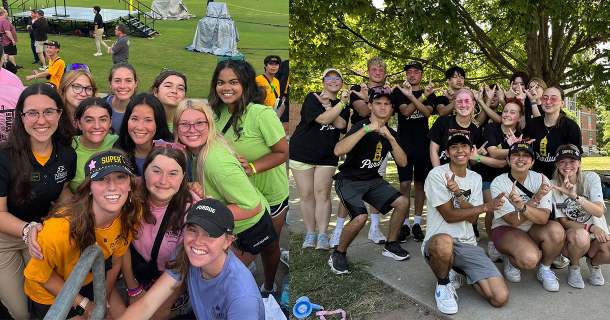 Mallory Walker with her students and also fellow BGR leaders at Boiler Gold Rush 2024