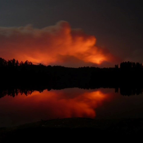 A photo of a wildfire provided by Blake Stanton.