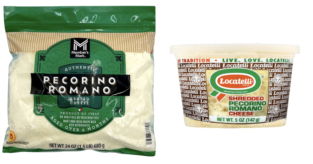 2 packages of pecorino romano cheese