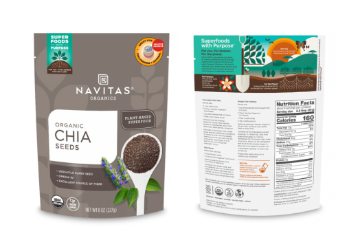 chia seeds product package 