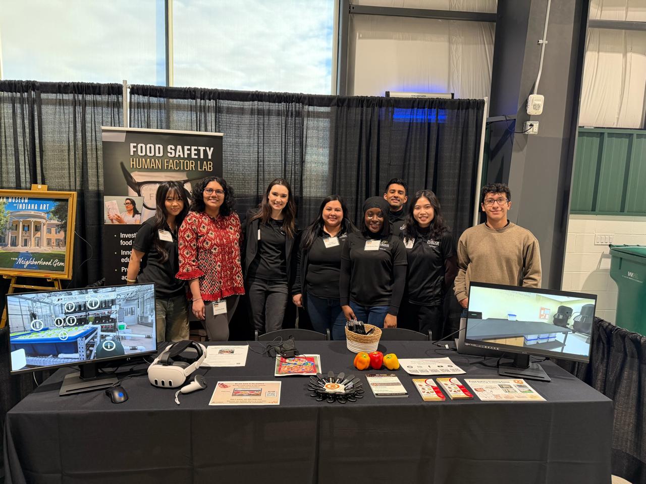 group picture at the Purdue fish fry