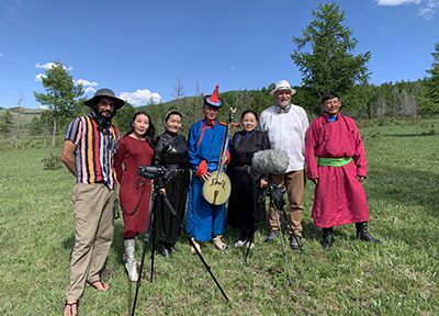 Fran with Dr. Bryan Pijanowski and some Mongolian musicians