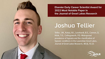 Joshua Tellier IAGLR Elsevier Award honoree