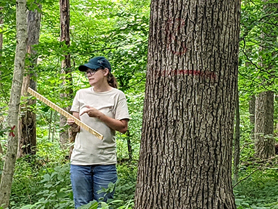 Lauren Laux with a Biltmore stick