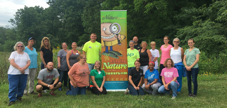 Nature of Teaching Extension Program banner highlighting wildlife, health and wellness and food waste.