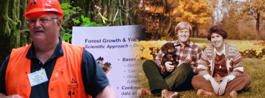 Banner: Dated picture of Dave with family