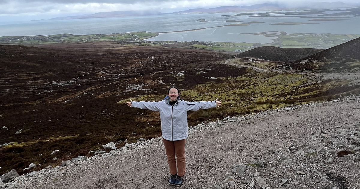 Arlene Polar hiking at Croagh Patrick 