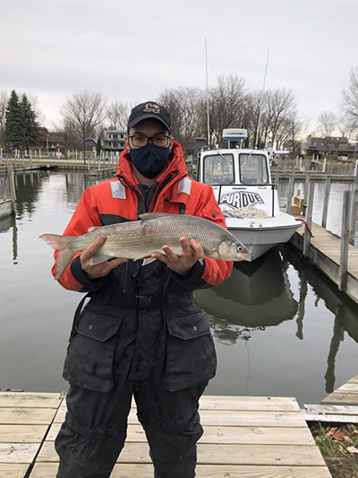 Scott Koenigbauer with a lake whitefish