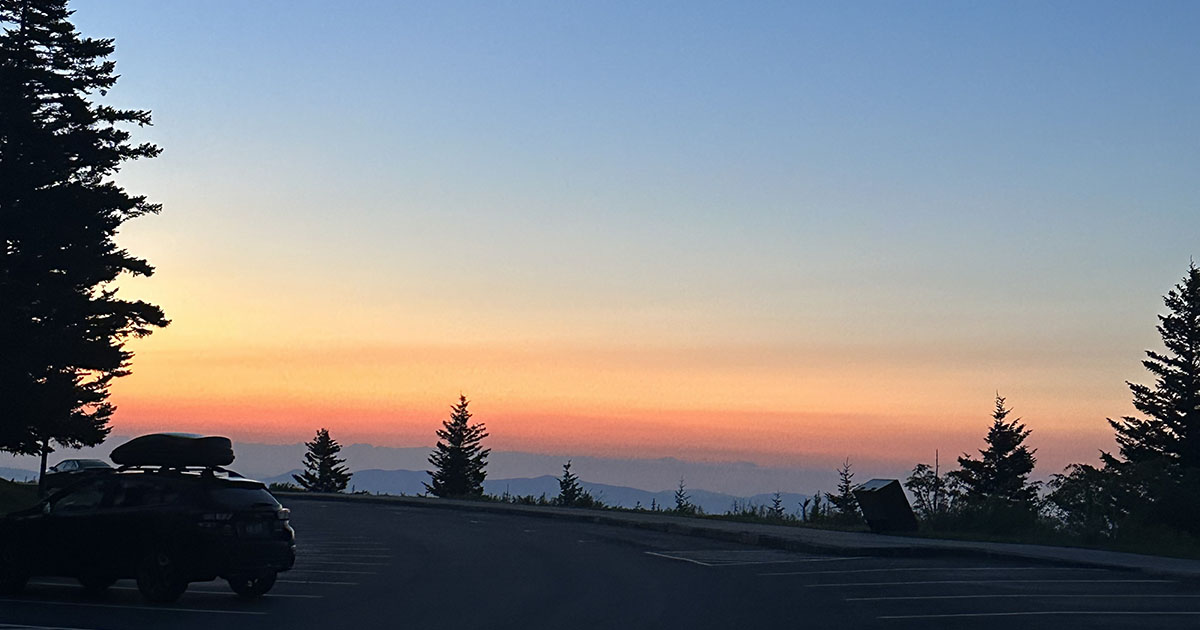 A view of Clingmans Dome in North Carolina
