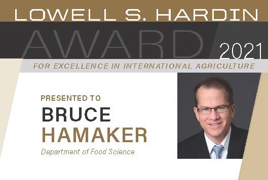 Bruce Hamaker Receives 2021 Lowell Hardin Award