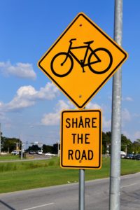 share the road bicycle sign