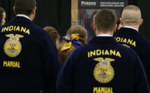 Back of a crowd of FFA Jackets
