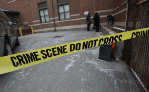 Police Tape at a sample crime scene