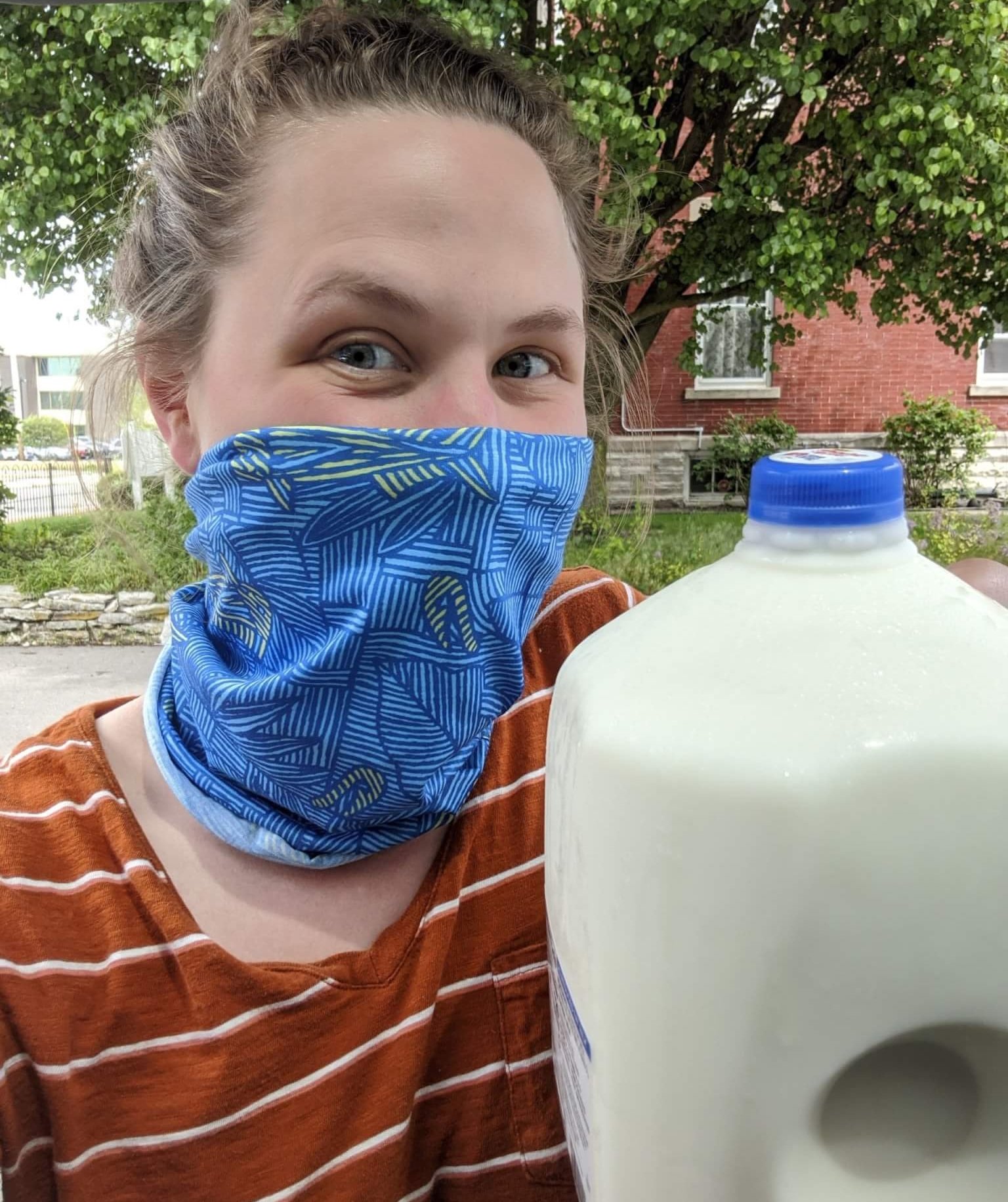 Dairy – Laurynn Thieme, agriculture and natural resources educator, Purdue Extension - Delaware County, delivers milk to area food pantries. Courtesy photo.