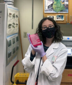 Mia Brann in the lab