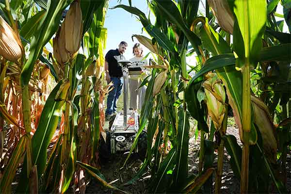 students plowing field